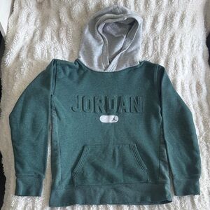 Jordan Forest Green Hoodie with Gray Hood